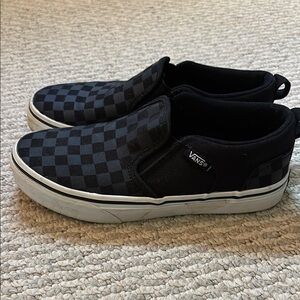 Vans Black Slip-On Sneakers Canvas Skateboarding
